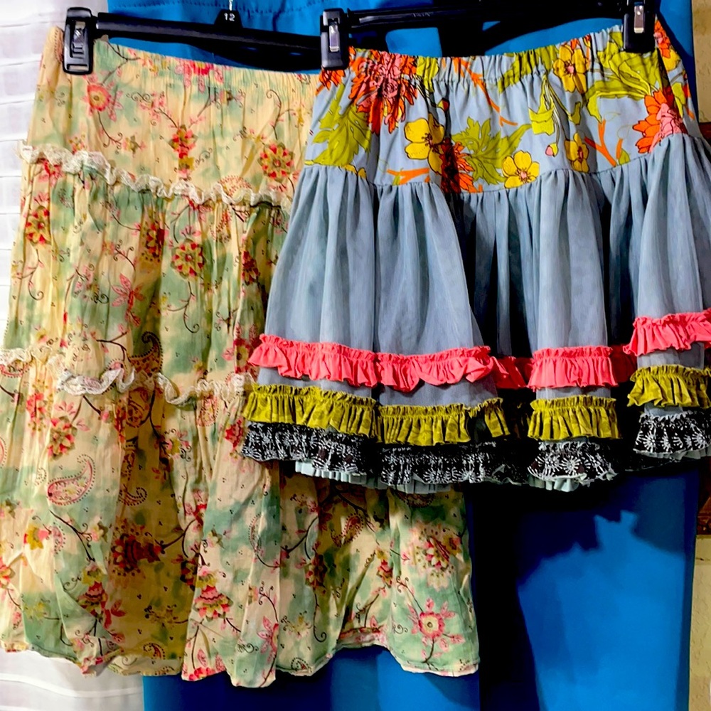 TWO GIRLS SKIRTS: One MATILDA JANE Size 10 and one Skirt by  2-Hip size 10/12